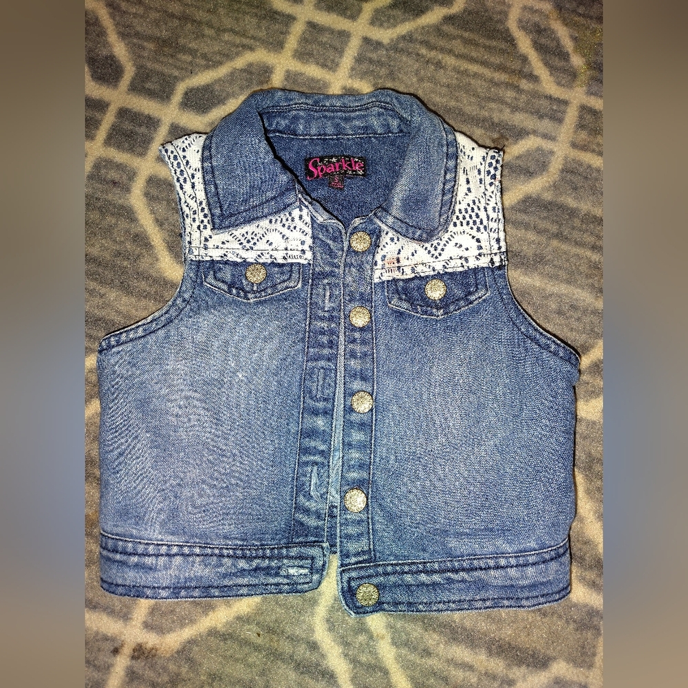 Girls jean vest